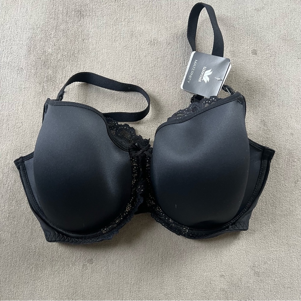 WACOAL Maternity Nursing T-Shirt Bra Black 34DDD NWT